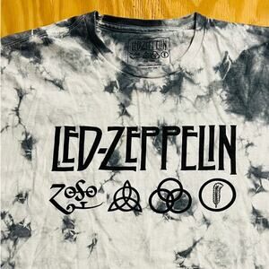 Led Zeppelin Logo Band T Shirt Tie Dye Graphic Rock Concert Tee Mens Size 2XL